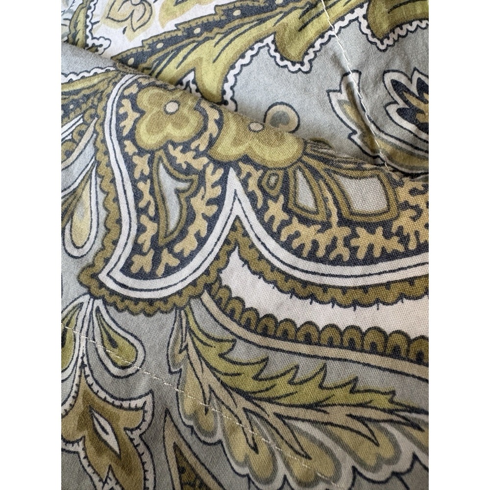Pottery Barn KING duvet  Paisley 2 EURO  Size Pillow Shams  Case Blue/Green